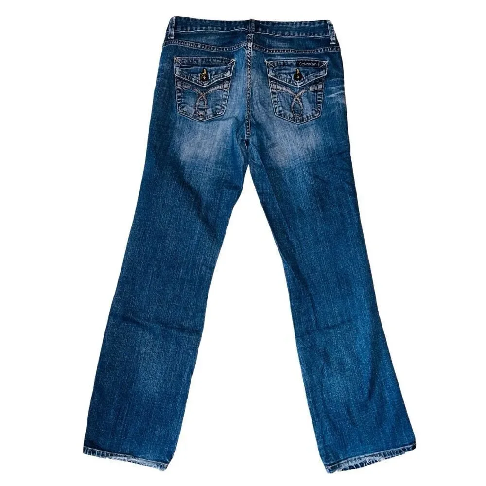 Calvin Klein Jeans Womens Size 29/8 Blue Denim Lean Bootcut